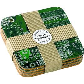 4 pack - Recycled Green Circuit Board