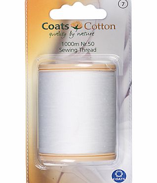 Coats Craft Coats Cotton Sewing Thread, 1000m, Nr.50, White