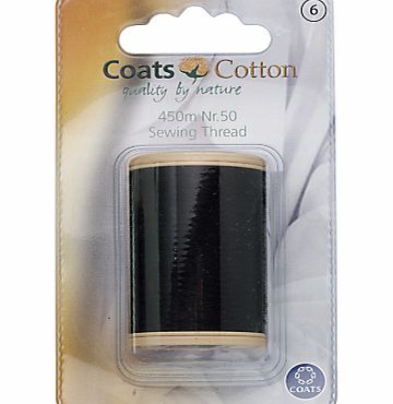 Coats Craft Coats Cotton Sewing Thread, 450m, Nr.50, Black