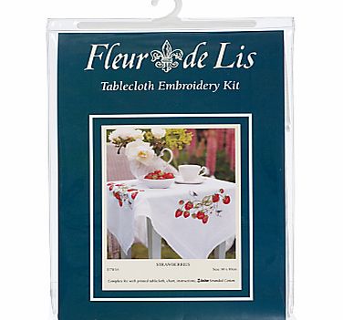 Strawberries Tablecloth Embroidery Kit