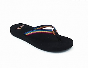 Christa Ladies Flip Flops - Rainbow