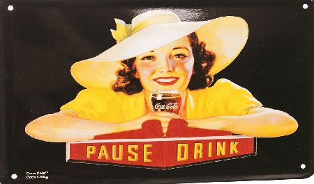 Coca-Cola Pause Drink 10 x 15cm Metal