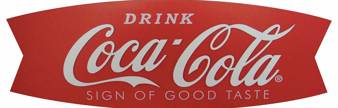 Coca-Cola Wood Fishtail Sign