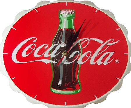 Coca-Cola Wooden Contour Bottle Crown Clock