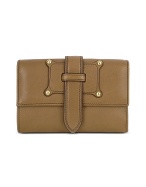 Coccinelle Basic Chic - Brown Calf Leather Flap Wallet