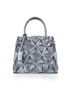 Coccinelle Goodie Bag - Pleated Patent Canvas Tote Bag