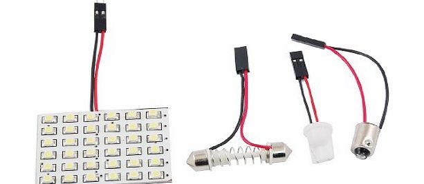 Coco Shopping White 3528 SMD 36 LED Car Interior Dome Light Panel w T10 BA9S Adapter