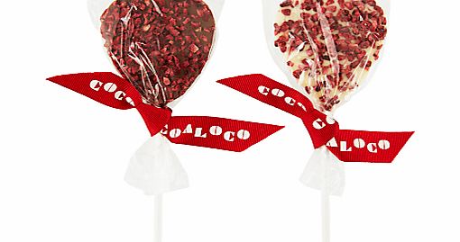 Cocoa Loco Chocolate and Raspberry Lolly, 18g