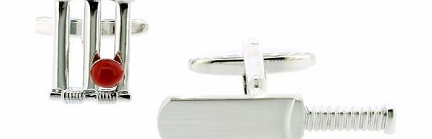 Code Red Novelty Cricket Stumps and Ball Cufflinks 25714