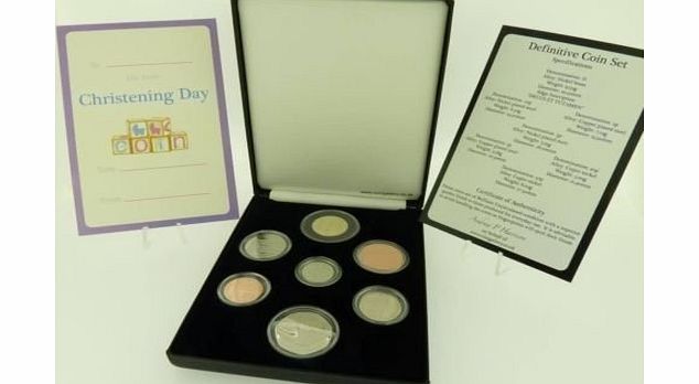 Coingallery 2014 ``MY FIRST COINS`` 7 BU Coin Deluxe Cased Baby Christening Gift Set Coins by the Royal Mint