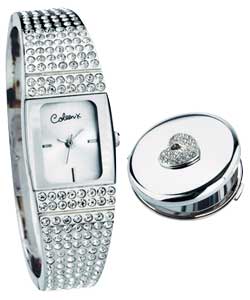 coleen X Silver Bangle Watch