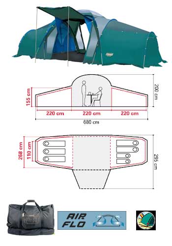 Coleman Trispace 8 person Tent