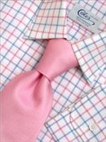 Classic Blue Pink Tattersall Check Handmade Mens