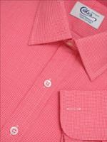 Coles Classic Cerise Shepperd Check Handmade Shirt
