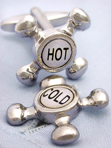 Coles Hot and Cold Tap Cufflinks