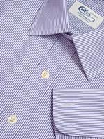 Mens Classic Collar Blue Narrow Bengal Dress Shirt