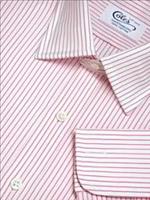 Coles Mens Classic Collar Pink Pinstripe Handmade Shirt