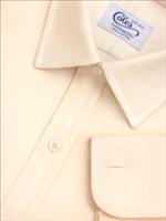 Mens Classic Collar Plain Cream Handmade Shirt