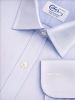 Coles Mens Classic Collar Plain Sky Blue Handmade Shirt