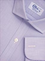 Mens Cutaway Collar Blue End on End Handmade Shirt