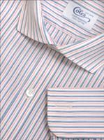 Coles Mens Handmade Pink Chelsea Stripe Dress Shirt