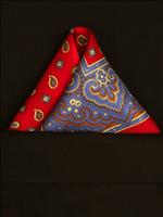 Coles Red Large Paisley Pocket Square