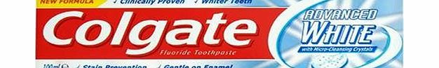 colgate Toothpaste Advanced White Whitening