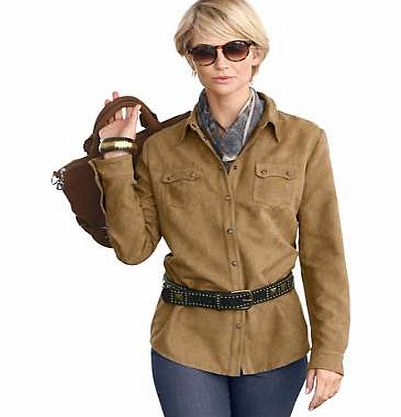 Collection L Faux Suede Blouse