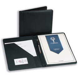 collins Deluxe Leather Portfolio Black Ref 5102C