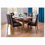 Cologne Dining Table, Oak with 6 Lucca Chairs,