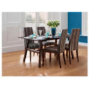 Cologne Dining Table, Walnut with 6 Lucca 6