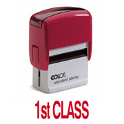 P20-L Self Inking Text Stamper - FIRST CLASS