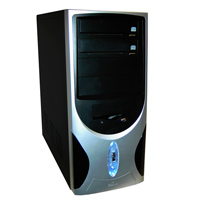 Colors IT 8001-C34 Black/Silver Midi tower Neon Case 400W ATX