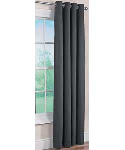 Colour Match Lima Ring Top Jet Black Curtains