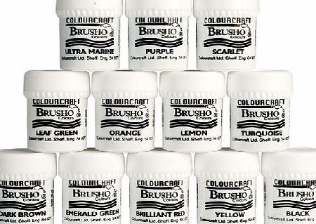 Colourcraft Brusho Pack of 12 BASS12