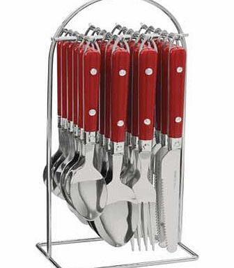 ColourMatch 24 Piece Hanging Cutlery Set - Poppy