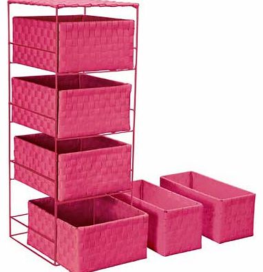 ColourMatch 4   2 Drawer Storage Baskets - Funky