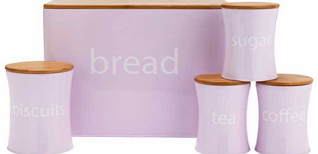 ColourMatch 5 Piece Bamboo Lid Storage Set -