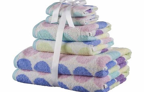 ColourMatch 6 Piece Spots Towel Bale