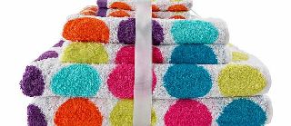 ColourMatch 6 Piece Towel Bale Bright - Spots