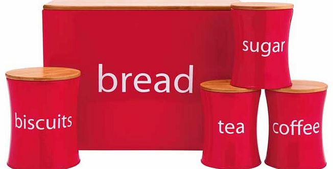 ColourMatch Bamboo Lid 5 Piece Storage Set -