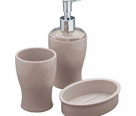 ColourMatch Bathroom Accessories Set - Cafe Mocha