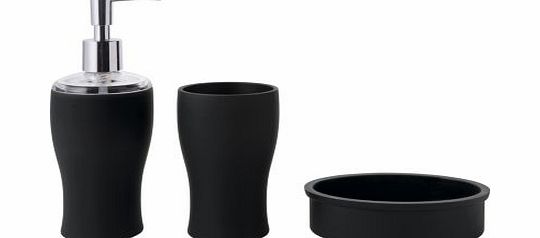 ColourMatch Bathroom Accessories Set - Jet Black