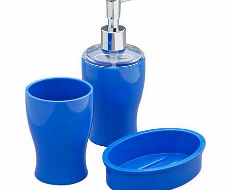 ColourMatch Bathroom Accessories Set - Marina Blue