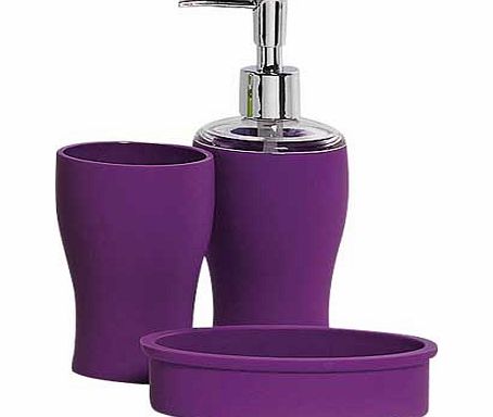 ColourMatch Bathroom Accessories Set - Purple Fizz