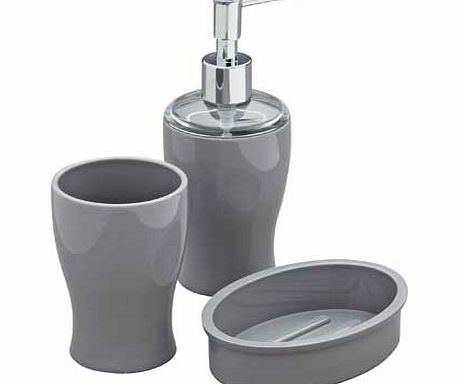 ColourMatch Bathroom Accessories Set - Smoke Grey