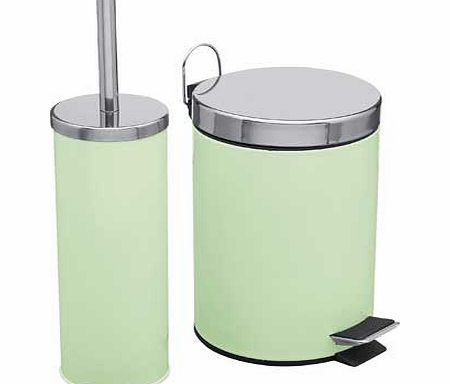 ColourMatch Bathroom Bin and Brush Set - Tutti