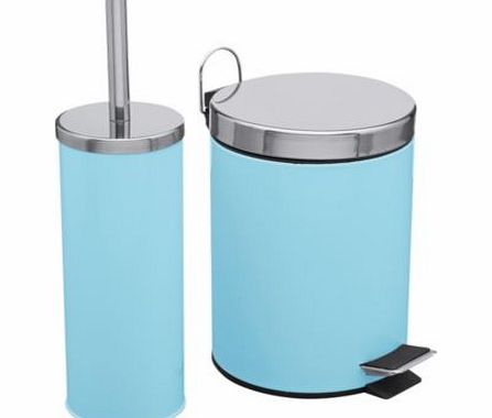 ColourMatch Bathroom Bin and Brush Set -