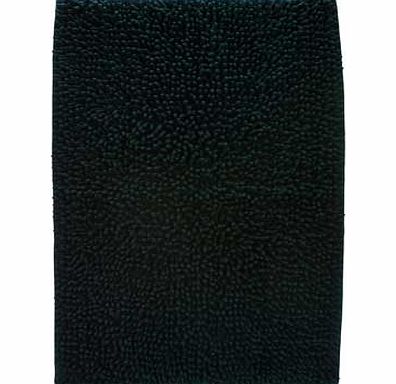 ColourMatch Chenille Bath Mat - Jet Black