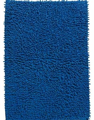 ColourMatch Chenille Bath Mat - Marina Blue